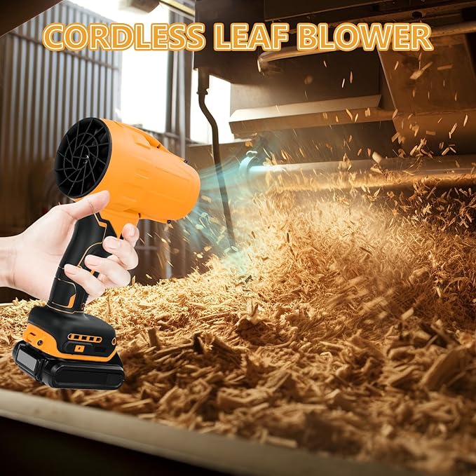Cordless Leaf Blower for DeWalt 20V Battery 30000 RPM Handheld Jet Fan Air Blower Mini Jet Dry Blowers Fan for Patio Cleaning Lawn Car (NO Battery)