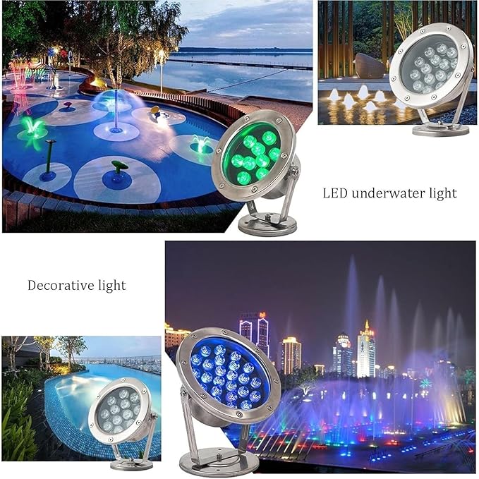 Ground LED Landscape Lights - Outdoor Buried Lights AC85-265V LED Recessed Ground Spotlights IP66 Waterproof Floor Lamp for Driveway Deck Stair Step Garden Round Landscape Lamp