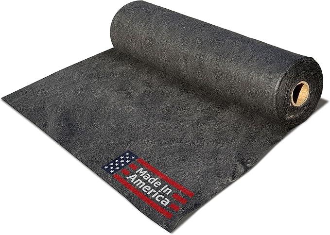 Heavy-Duty Sandbaggy Non-Woven Geotextile Landscape Fabric Roll Made in USA Lightweight Weed Barrier UV Protected 100 Lb Tensile Strength French Drain Erosion Control (6 ft x 25 ft Roll)