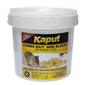 Kaput Combo Bait Mini Blocks Rodent Bait for Mice &amp Rats Warfarin Vole Killer for Indoor/Perimeter Use Kills Rodents with Consistent Feeding - Ideal for Homes Farms &amp Transport Areas (2 x