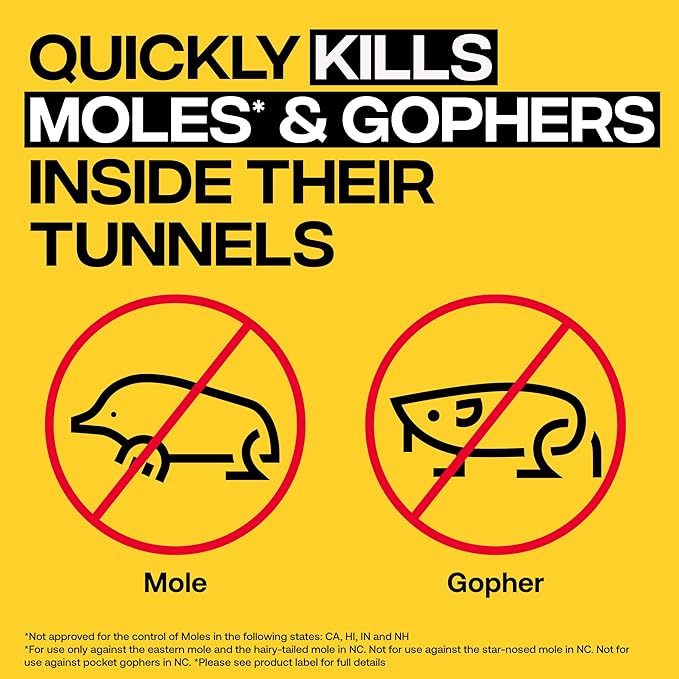 Victor M6006 Outdoor Mole &amp Gopher Poison Peanuts Mole and Gopher Killer Bait 4 Pack