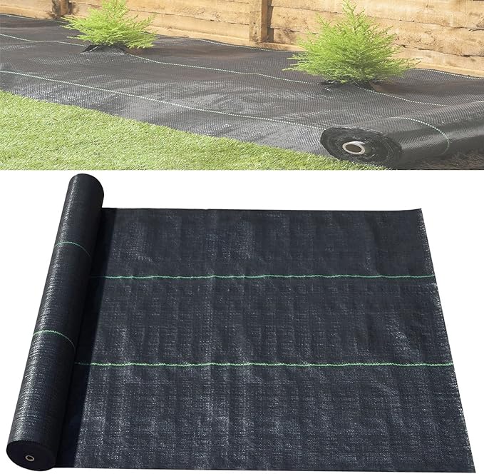 Weed Barrier Landscape Fabric Woven - 3 x 300 FT Heavy Duty Weed Block Planting Cover Fabric Garden Bed Ground Cover for Gardening Agriculture