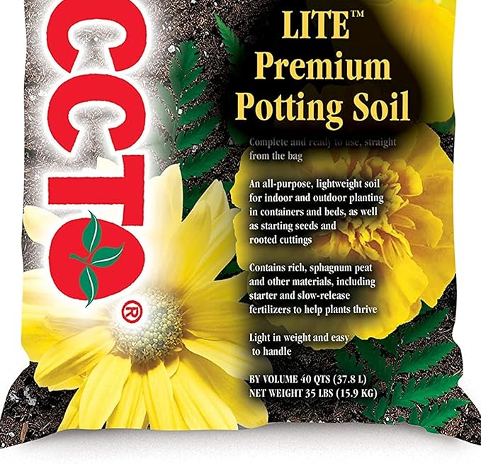 Michigan Peat 1440 Baccto Lite Premium Potting Soil for Indoor Outdoor Gardening Seed Starting Propagation and More 40 Quart Bag