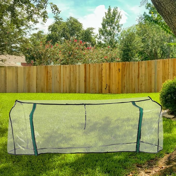 POPETPOP Transparent Greenhouse Cover Easy to Use Garden Protection Tent for Raised Garden Bed Heavy Duty Plant Cover Reliable Frost Weather Protection for Thriving Plants