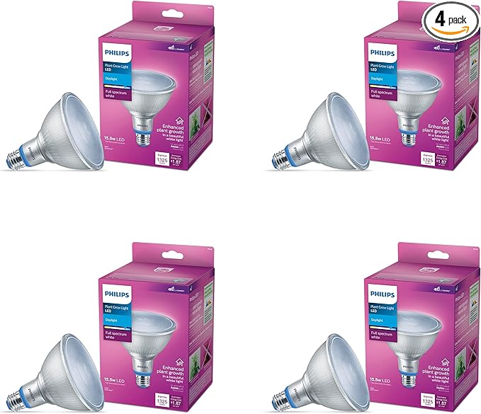 PHILIPS LED 120W PAR38 4-Pack Basic Daylight (5000K) 1325 Lumen (15.5W = 120W) Frosted Light Bulbs