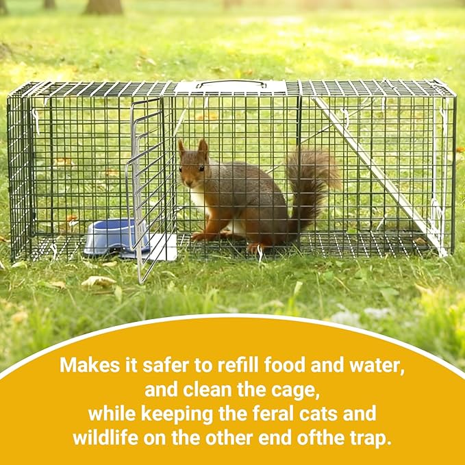 Stainless Steel Trap Divider — Heavy-Duty Fork Divider for Live Animal Traps &amp Feral Cat CagesCorrosion-Resistant Handle Fits Tomahawk/Standard 12” Traps