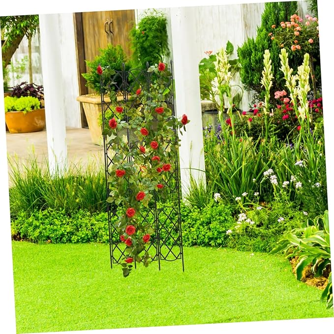 Metal Garden Trellis Plant Support Stake for Outdoor Climbing Steel Vine Metal Support Garden Flower Stand
