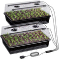 120-Cell Self-Watering Seed Starter Tray with Grow Light Seed Starter Kit with 4.07” Humidity Dome Indoor Seedling Starter Tray Seed Starting Trays for Plant Germination Seeds Growing