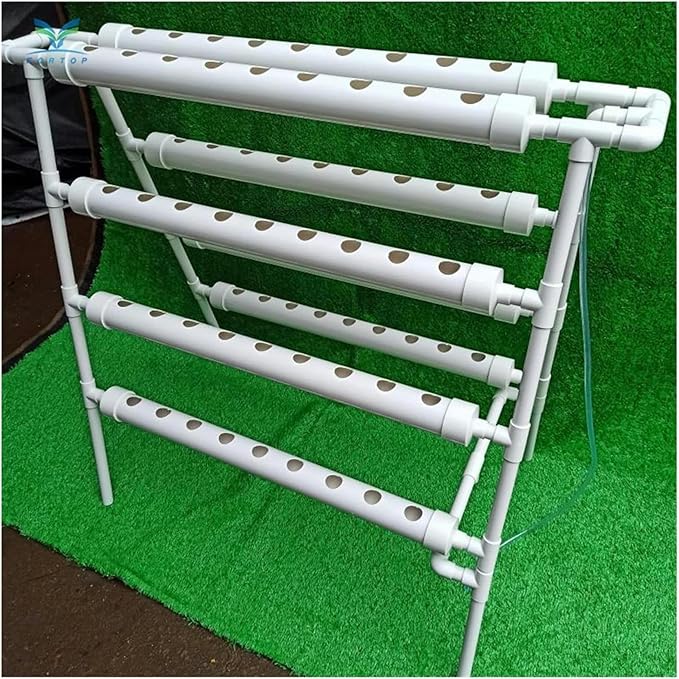 Hydroponic Tower Growing Sytem 72 Sites 8 Pipes Hydroponic Grow Kit Garden Planting Equipment Nft Soilless Balcony Indoor Greenhouse Tool Lettuce Strawberry Easy to Install and Operate-//