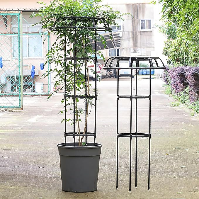 Garden Trellis for Climbing Plants Outdoor Mushroom Top Trellis for Climbing Plants Plant Trellis Support for Potted Plants Climbing Vine Rose Clematis Vegetable Trellis