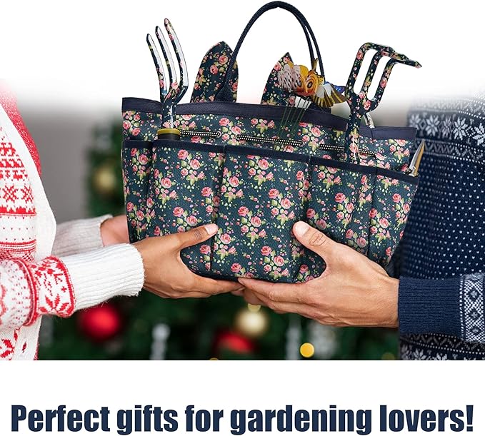 Garden Tool Set 25Pcs Heavy Duty Floral Garden Tools Aluminum Rust-Proof Gardening Kit with Garden Shovel Trowel Pruner Gloves Ideal Gardening Gift