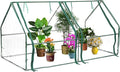 Gardenised Green Outdoor Waterproof Portable Plant Greenhouse with 2 Clear Zippered Windows Medium