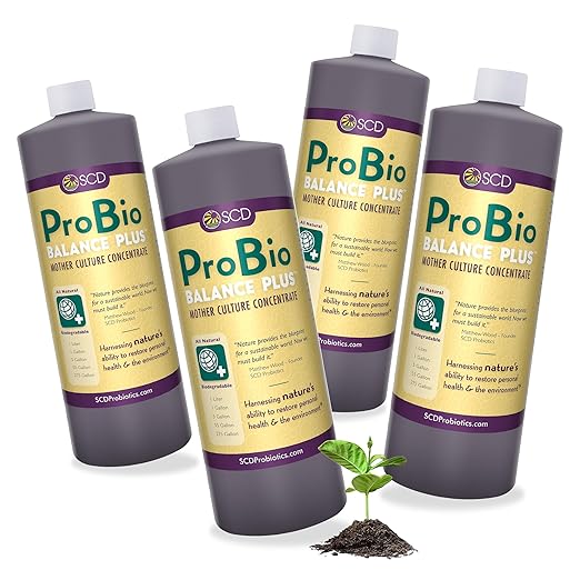 ProBio Balance Plus - Make 20X More Soil Conditioner Super Concentrate of Effective Beneficial Microorganisms &amp PNSB Phototrophs - OMRI Listed for Organic Farm Lawn Garden - 1 Liter (4 Pack)