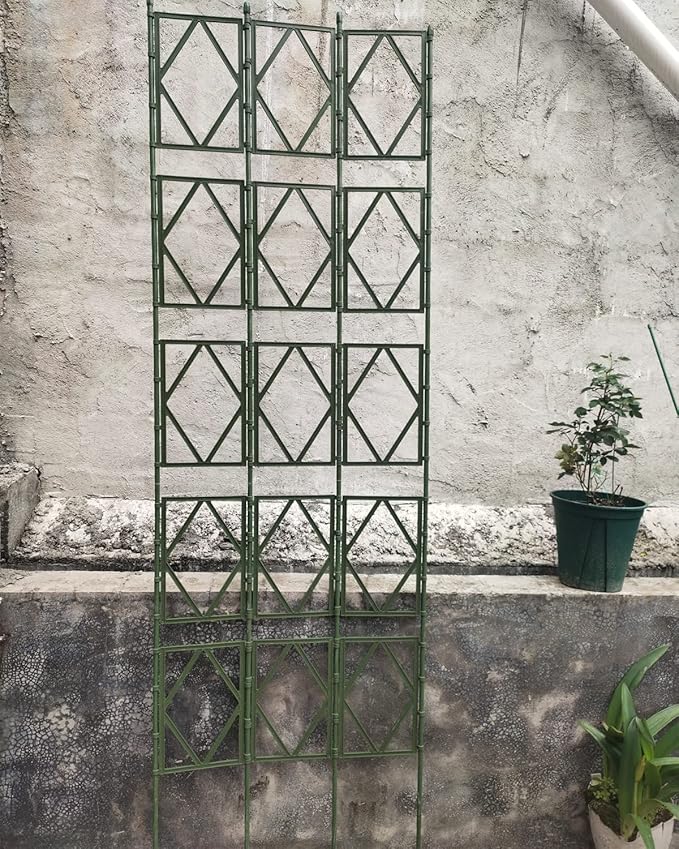 Plant Trellis Support Flower Stand Outdoor Climbing Frame for Plants Weatherproof Garden Trellis Support Vine Vegetable Flower Grape Cucumber 60x180cm/23.5x71”