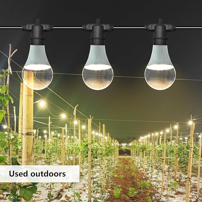 Grow Light Bulbs LED Growth Bulb A25 Full Spectrum Plant Light E26 Base 15W houseplant Growting lamp Seed Start Greenhouse Indoor or Outdoor (Grow Bulb (6 Lights and Cord))