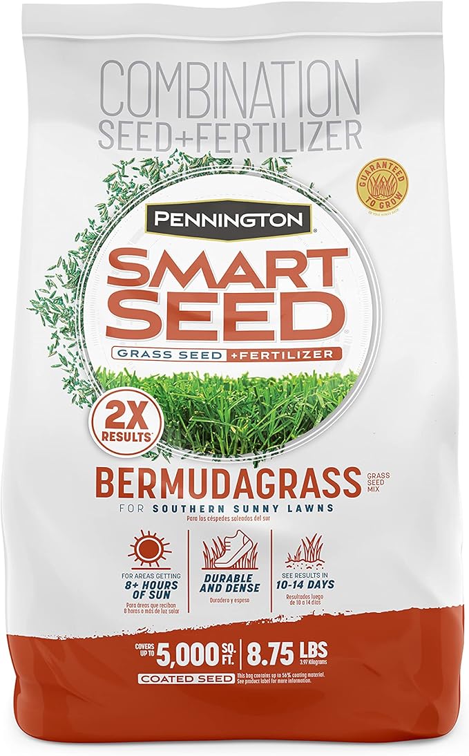 Pennington Smart Seed Bermudagrass Mix with 2x faster results 8.75 LB