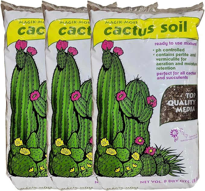 Magik-Moss Cactus Potting Soil 8-Quart (3-Pack)