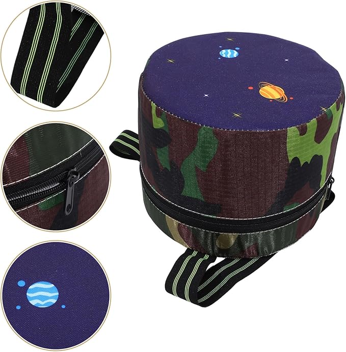 Portable Garden Work Stool Lightweight Camping Footstool 18cm High Sturdy Foam Wearable Seat for Gardening Weeding and Tea Picking with Camouflage Surface Random Color