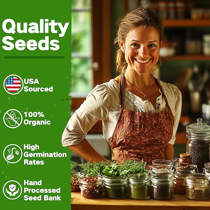 LUSH&ampDEW Culinary Herbs Kitchen Garden Seed Bank Gardening Gifts for Women Men 16 Varieties Non-GMO Heirloom Seeds for Planting Herb in Raised Garden Beds Windowsill Survival Kit for Cooking Sp
