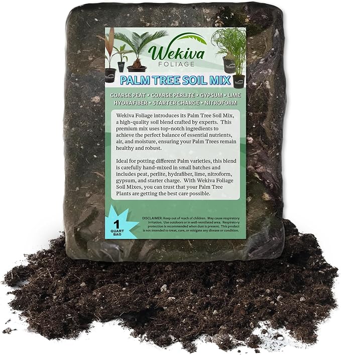 Palm Tree Growing Soil Mix – 4 Quarts - Custom Soil Blend – Potting Mix for Palm Trees – Specially Developed by and for Professional Nursery Growers - Nutrient-Rich Formula