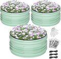 WORKPRO 3Pcs 2x2x1ft Galvanized Raised Garden Bed Set Rust &amp Corrosion Protection Easy Assembly Safe Edge Ideal for Vegetables &amp Flowers Green