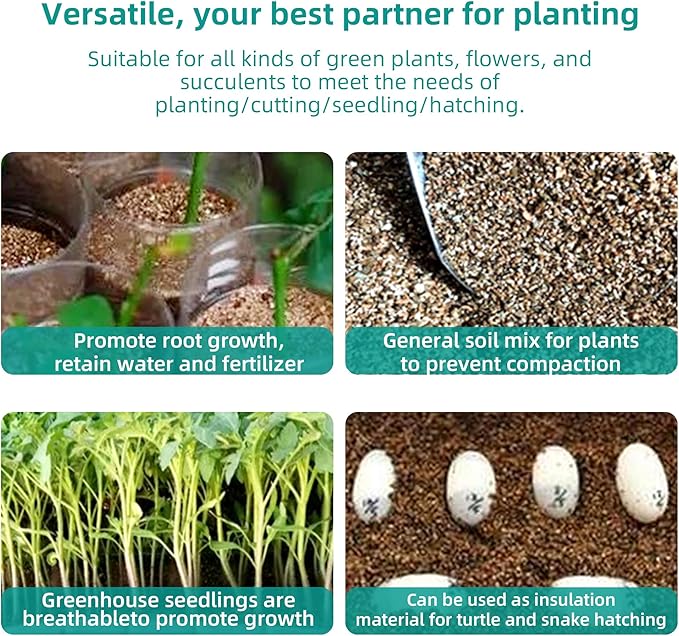 Organic Vermiculite Bulk2QT Perlite for Plants Organic Perlite Horticultural Soil Amendment for Indoor