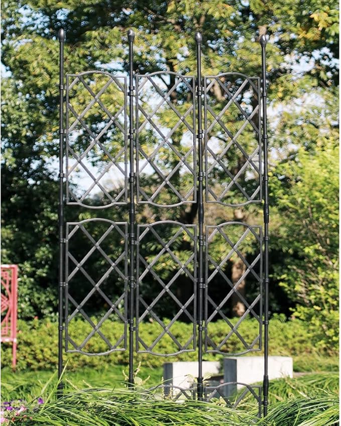 Garden Trellis for Climbing Plant Outdoor35in53in HighRustproof Plant Trellis SupportPlant Climbing Frame for Indoor Potted Plants Lattice Grid Panels for VinesVegetableFlower ( Size : 53in/135