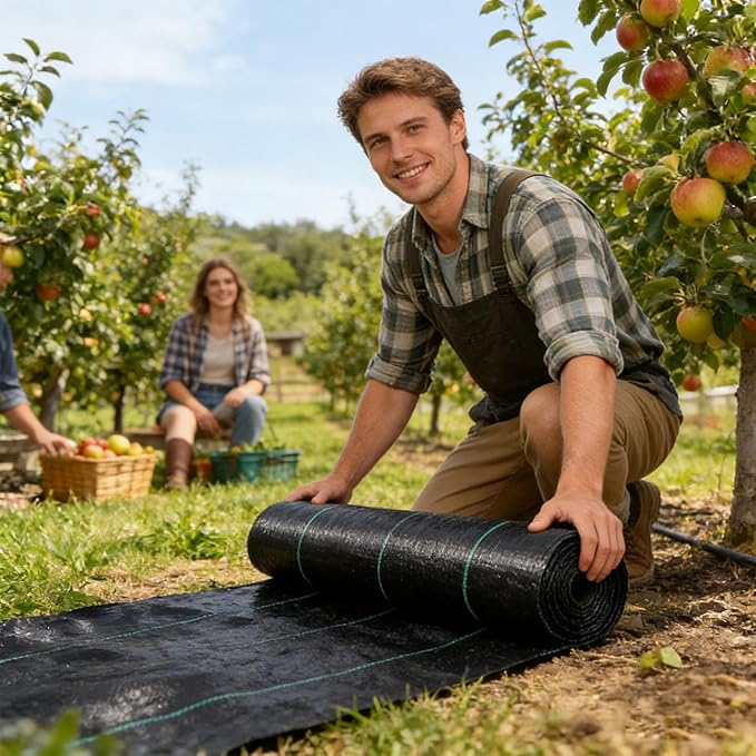Landscape Fabric for Gravel - Garden Blocker Sheet | 1.6x164ft Ground Cover Fabric with Heavy Duty Material Sturdy Barrier Layer for Vegetable Beds Flower Gardens Greenhouse Landscaping
