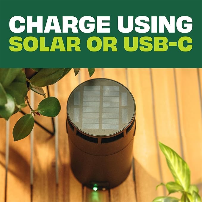 STEM Zone Mosquito Repellent Device Easy-to-Use Outdoor Insect Protection with Proven Essential Oils People and Pet Safe Solar and USB-C Charger Waterproof - Includes 1 Device &amp 1 Pod