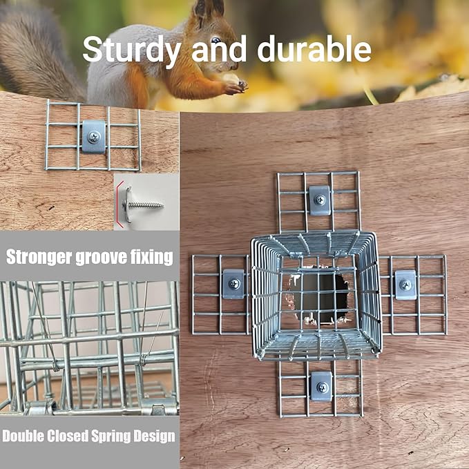 One-Way Squirrel Door excluder for mice Bats and Rodents for Outdoor Rodent Holes attics Chimneys Includes Simple to Install Easy to Reuse Set