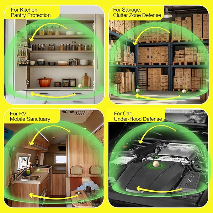 Peppermint Rodent Repellent Balls 12 PackMouse Repellent for Longer Lasting Scent | Indoor Outdoor Car Engine Protection | Mice Rat Deterrent for Home Garage Attic | Pet &amp Kid Safe