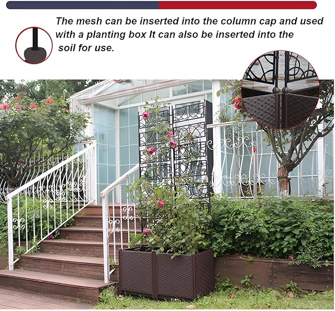 Foldable Garden Trellis 120/150/180cm High Potted Plant Climbing Support Garden Fence for Decorative Privacy Screen Plant Stake(81x120cm/31.9x47.2in)
