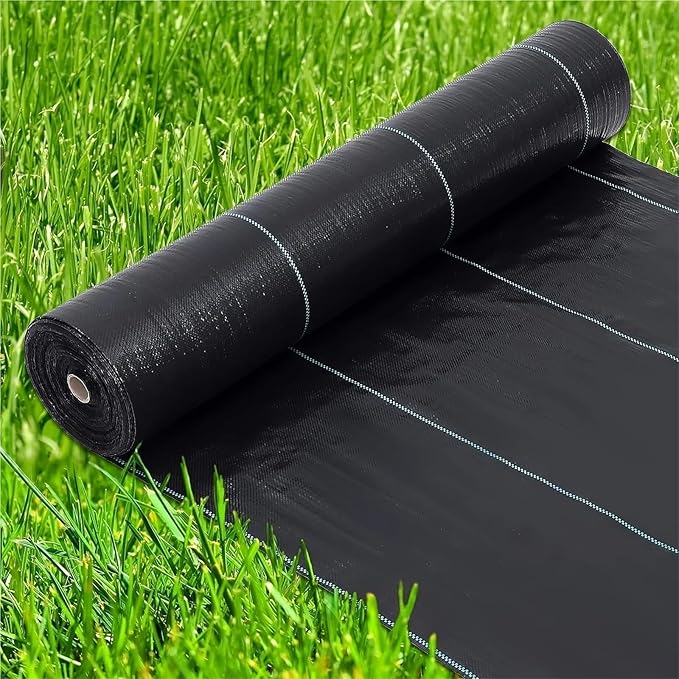 Weed Barrier Fabric Used for Weed Control Anti-Grass Net Geotextures for Greenhouse Weeding Pad Water Permeable(1mx10m)