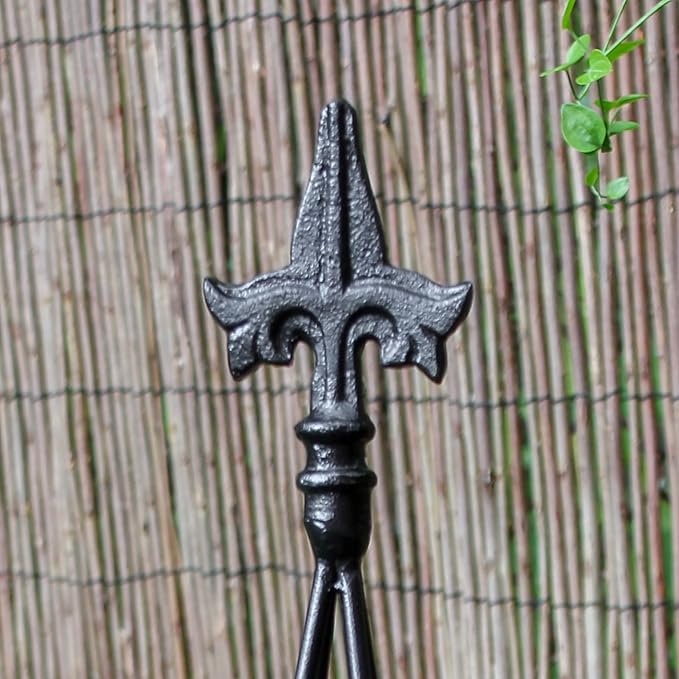 Achla Designs FT-21A Fleur-De-Lis Staked 78 H Trellis Black