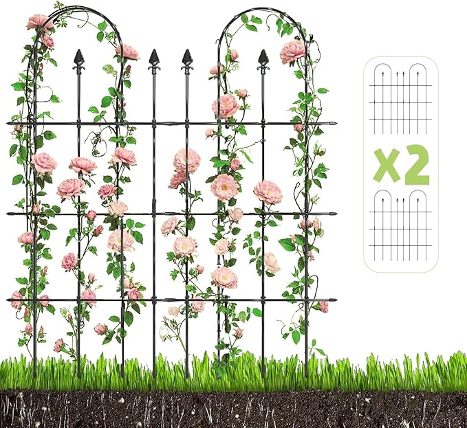 Garden for Climbing Plants - Trellis for Climbing Plants Outdoor for Vines Plant Fresh Flower Vegetable Support Plant Trellis Outdoor:82.5*55(2 Pack)