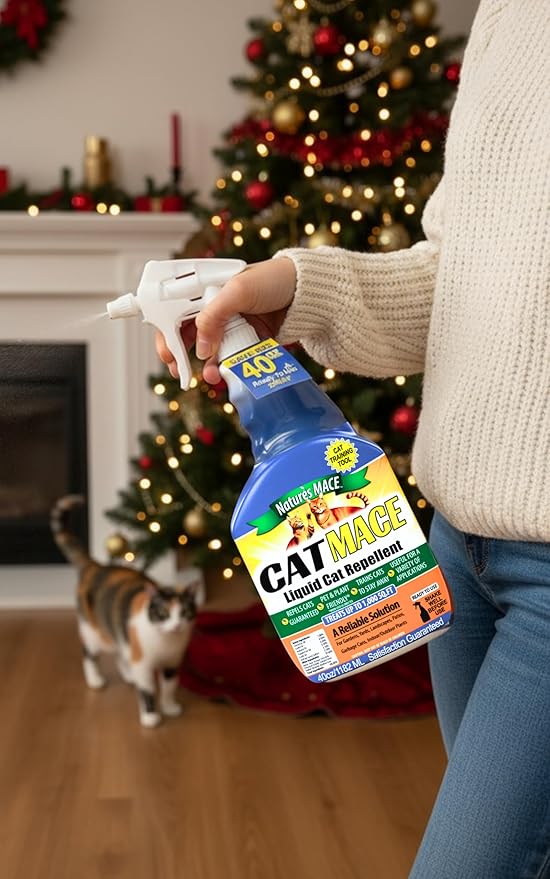 Nature's MACE Cat Mace Cat Repellent Training Liquid Deterrent Tool Makes 16 Gallons Keep Out of Lawn &amp Garden Large Areas Outdoor &amp Indoor Use Yards Landscaped Plants 1 Gallon Concen