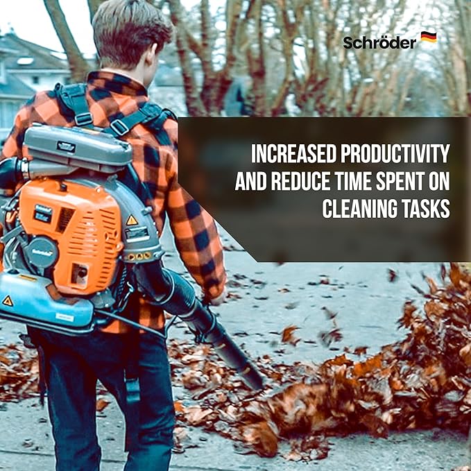 Schröder Backpack Leaf Blower - Backpack Blower - Gas Leaf Blower - SR-6400L - 3.7 HP Engine