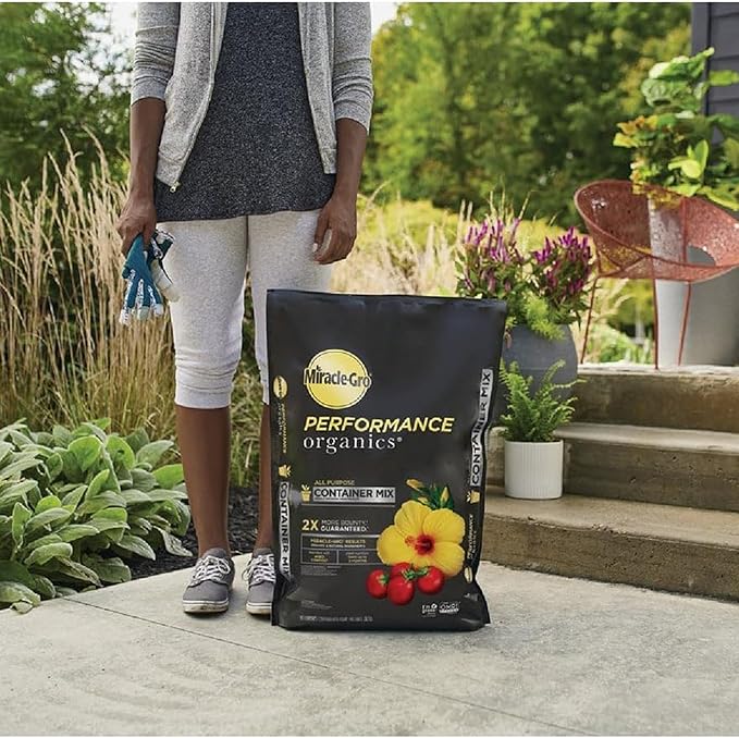 Miracle-Gro 2 Pack Performance Organics All Purpose Container Mix with Natural and Organic Ingredients Feeds Container Grown Vegetables Flowers and Herbs for up to 3 Months 1 cu. ft.
