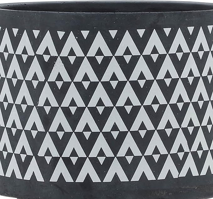 Ceramic 8 Planter ON Wooden Stand Gray
