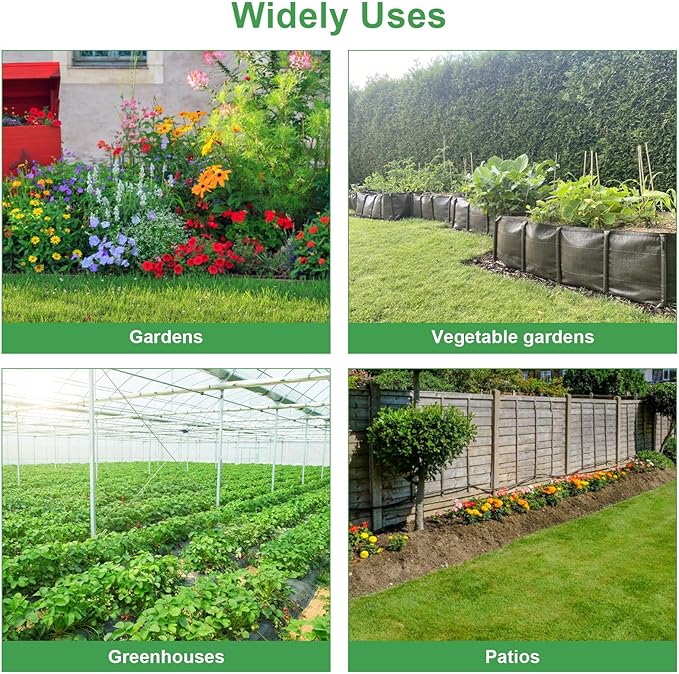 mupera Heavy Duty Weed Barrier Fabric - 6.5ft x 330ft (78x3960) Professional Grade Landscape Fabric UV-Resistant 3.8oz Woven PP for Driveway &amp Garden Commercial Strength Ground Cover (Black)