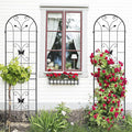 2 Pack Metal Garden Trellis 86.7 x 19.7 Rustproof Trellis for Climbing Plants Outdoor Flower Support Black-91