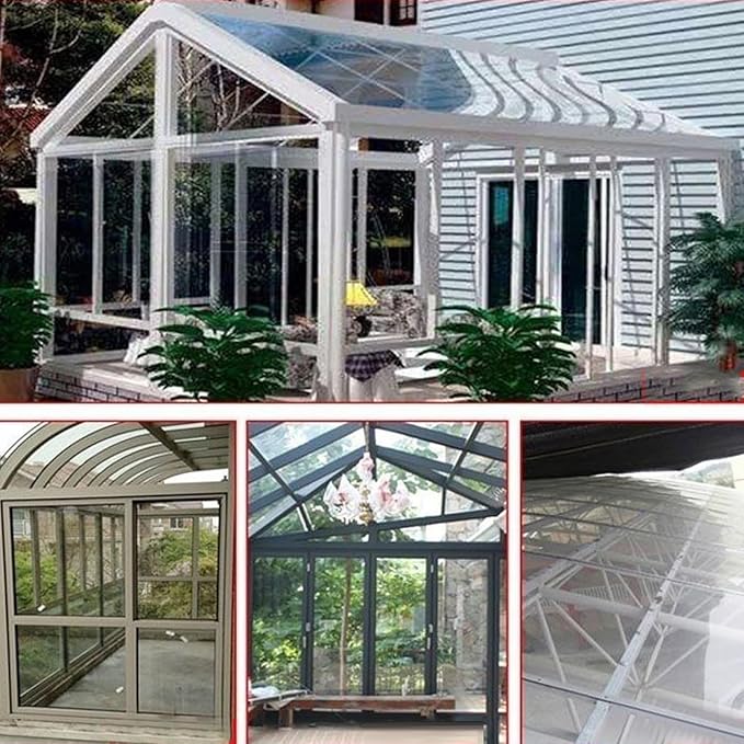 Clear Polycarbonate Sheet Roof Panels 4x49ft Acrylic Plastic Sheet for GreenhousesShedsCarportsHutsKennelsEasy to Cut