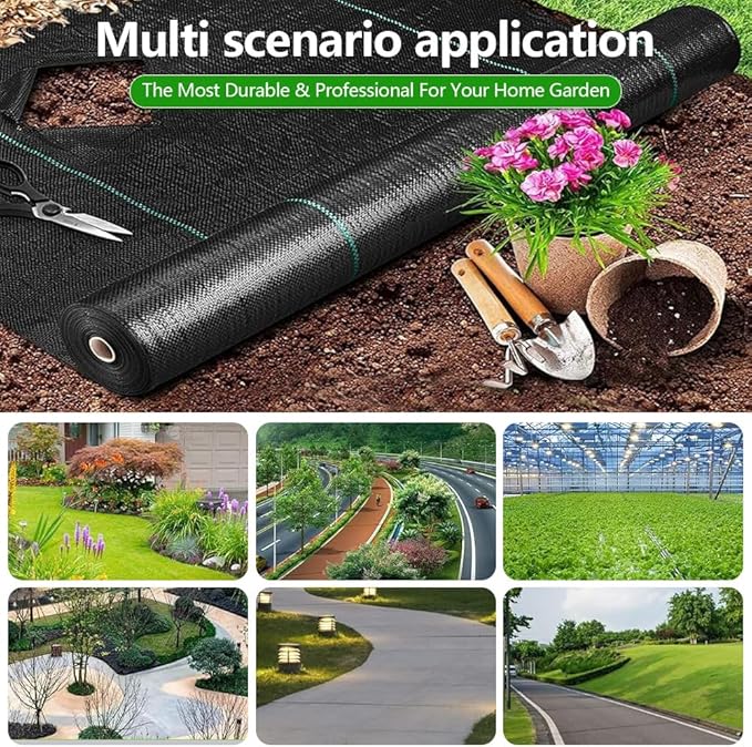4ft x 250ft Weed Barrier Landscape Fabric Heavy Duty3.2 oz Weed Blocker Garden Ground Cover FabricGarden Control ClothGround Cover with Woven Weed ClothDurable Landscaping Fabric