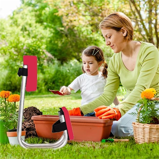 Garden Kneeler Seat Wearable Portable Kneeling Stool Gardening Knee Seat Protecting Knees Garden Kneeler for Mechanics Work(Black)