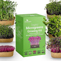Complete Microgreens Growing Kit with 6 of The Most Popular Seed Varietes to Grow Nutritious Microgreens at Home.