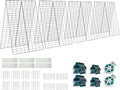 S AFSTAR 46 x 34 Inch Cucumber Trellis for Garden 16 PCS Foldable A-Shape Plant Support W/36 Clips 32 Ground Stakes 16 Spiral Connectors 24 Cable Tie Twist Tie Garden Trellis for Climbing Plants