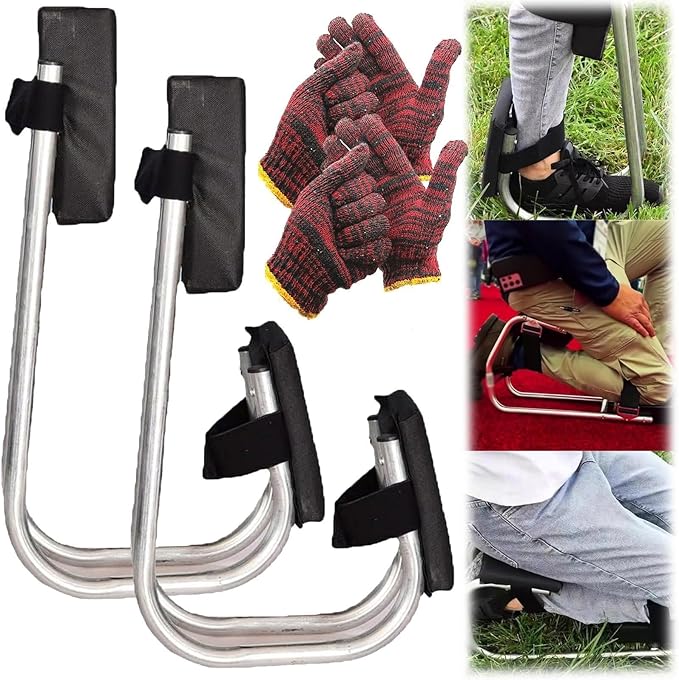 Gardening Knee Pads2024 New Knee Seat for Garden Outdoor Portable Knee Pads Knee Seat Leg Brace for Gardening Labor Saving Tool for Farm Work(Black*2)