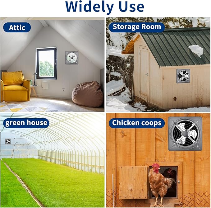 40W Solar Attic Fan Kit 40W Solar Panel + a 25W DC Fan Plug and Play for Attic Roof Vent Green House or Chicken Coop
