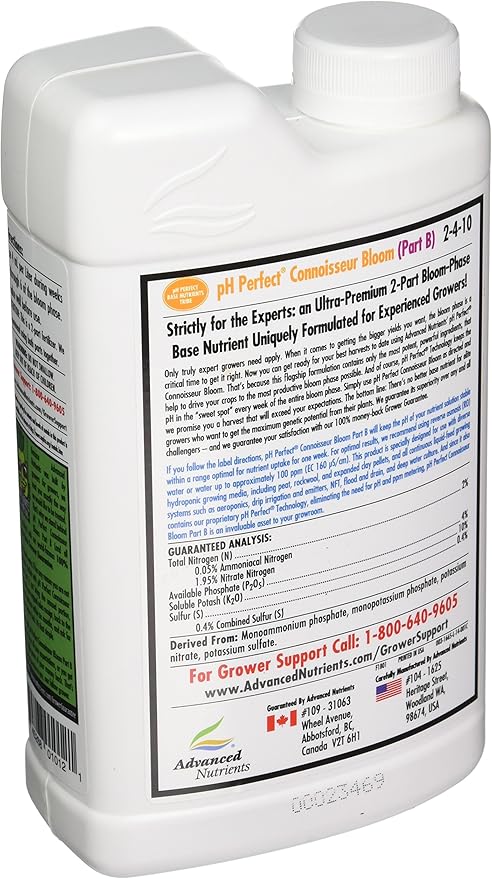 Advanced Nutrients pH Perfect Connoisseur Bloom Part B Plant Nutrient 1 L