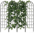 4 Pack Metal Garden Trellis for Climbing Plants Black Metal Garden Trellis for Vines Plant Rose Vegetable SupportLarge Decorative Outdoor Trellis